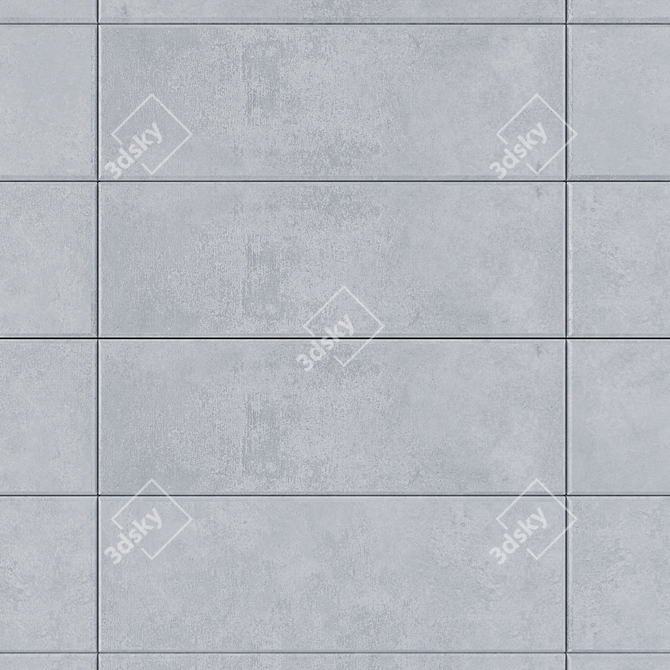 Suite Grey Concrete Wall Tiles 3D model image 2