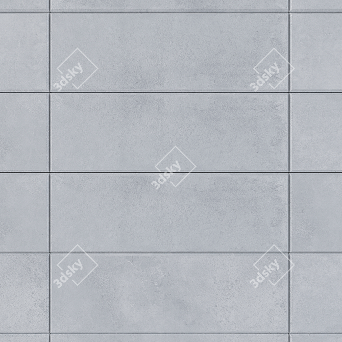 Concrete Suite Gray Wall Tiles 3D model image 2