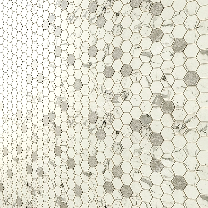 Daltile Uptown Glass Mosaic: Elegant and Versatile 3D model image 3