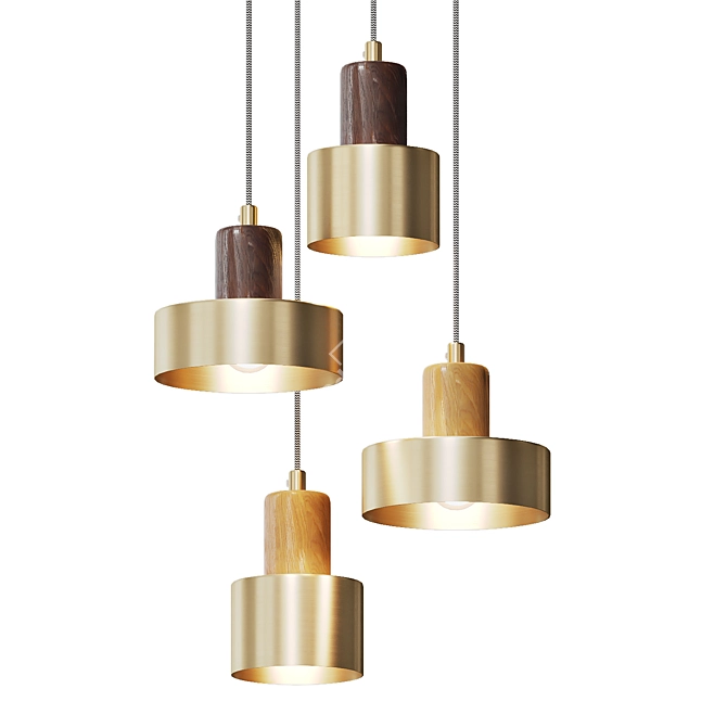 Elegant Pendant Lights Collection by Lampatron 3D model image 2