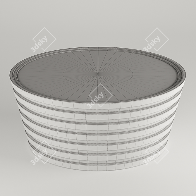  Circle Table: Stylish Millimeter-Sized Design 3D model image 3