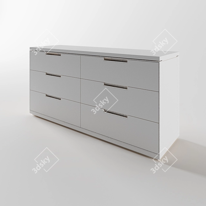 Sleek Fortis Drawer Cabinet | Holly Hunt 3D model image 3