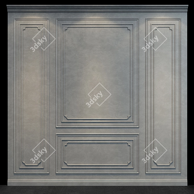 Contemporary 3D Wall Panel 3D model image 1