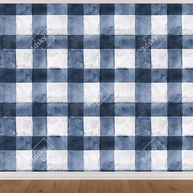 Seamless Wallpaper Set in 3 Colors 3D model image 4