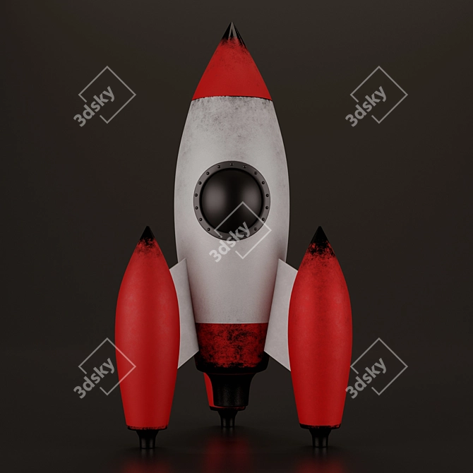 Space Blast Toy Rocket 3D model image 2