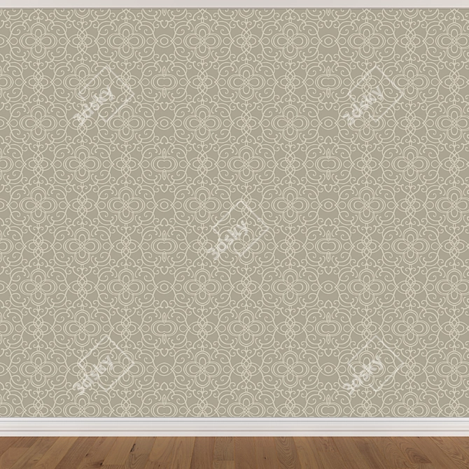 Seamless Wallpaper Set - 3 Colors 3D model image 3