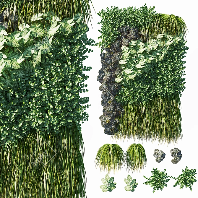 GreenWall 07 - Vertical Garden Solution 3D model image 1