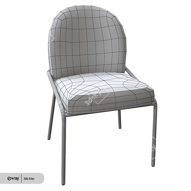 Sophisticated Astrud Dining Chair 3D model image 3