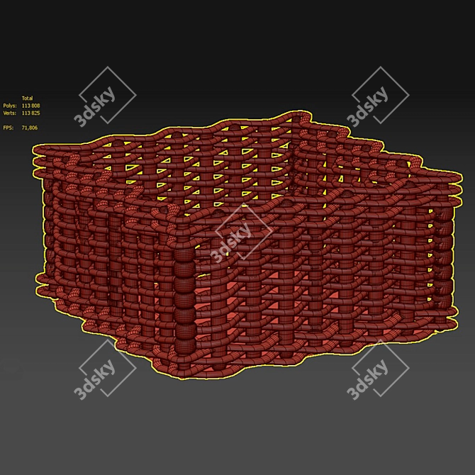 Versatile Storage Solution - 250x250x125 mm Wire Basket 3D model image 2