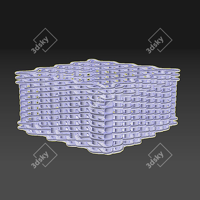 Versatile Storage Solution - 250x250x125 mm Wire Basket 3D model image 4