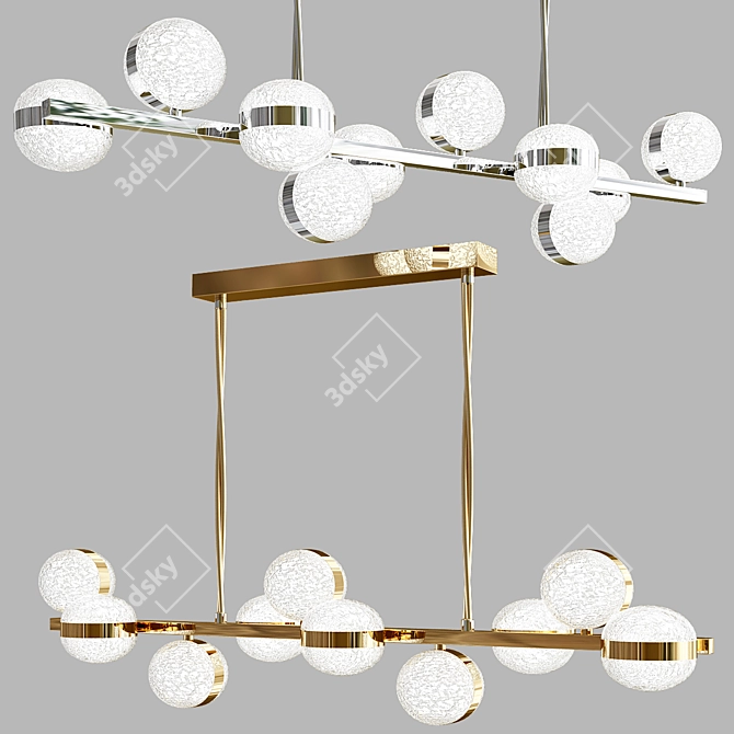 Remote Controlled Suspended LED Light 3D model image 1