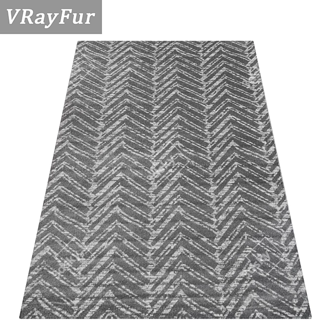 Title: Luxury Carpet Set - High-Quality Textures 3D model image 2