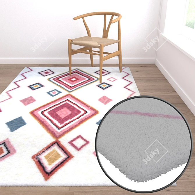 Title: Versatile Carpet Set: High-Quality Textures 3D model image 5