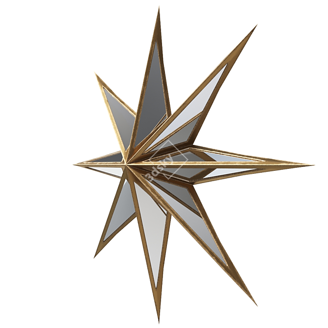 Star-shaped Golden Mirror Leonide 3D model image 2