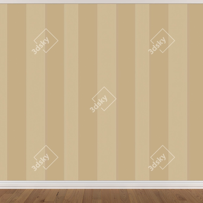 Seamless Wallpaper Set in 3 Colors 3D model image 2