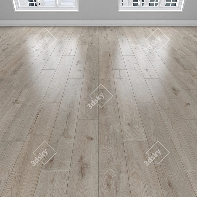 Oak Parquet: Herringbone, Linear & Chevron 3D model image 2