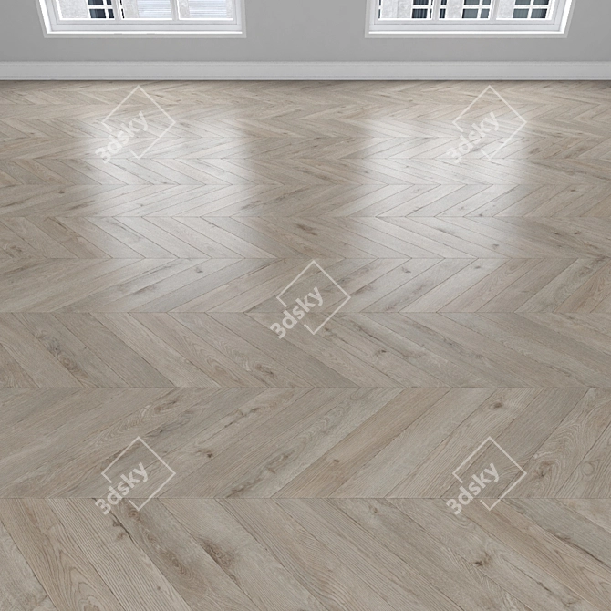 Oak Parquet: Herringbone, Linear & Chevron 3D model image 4