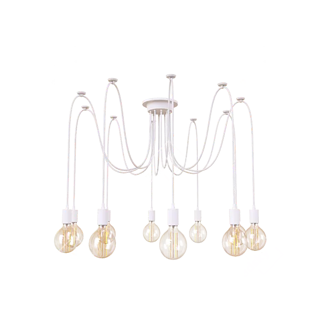 Loft It 10-Light White Pendant 3D model image 1