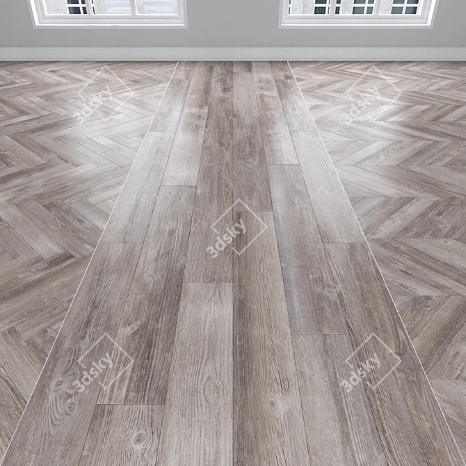 Versatile Parquet Oak Flooring 3D model image 1