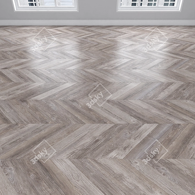 Versatile Parquet Oak Flooring 3D model image 4