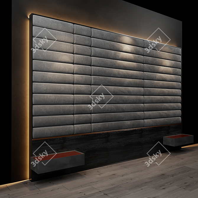 Title: Customizable Headboard and Wall Panel 3D model image 7