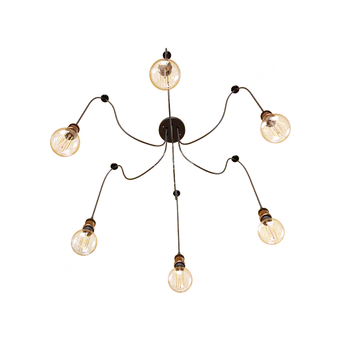 Loft It Black Metal Pendant Light 3D model image 3