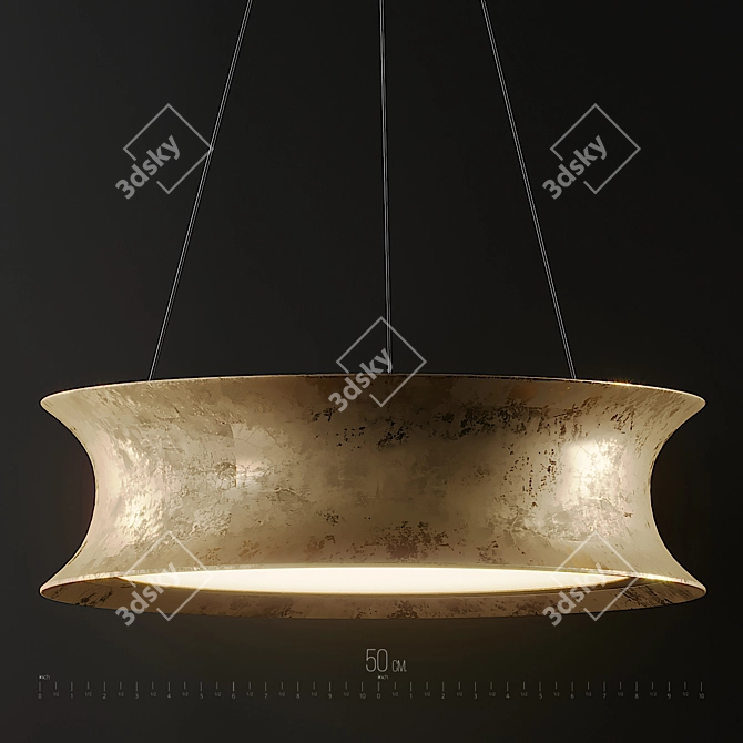 Sleek Tango LED Pendant 3D model image 1