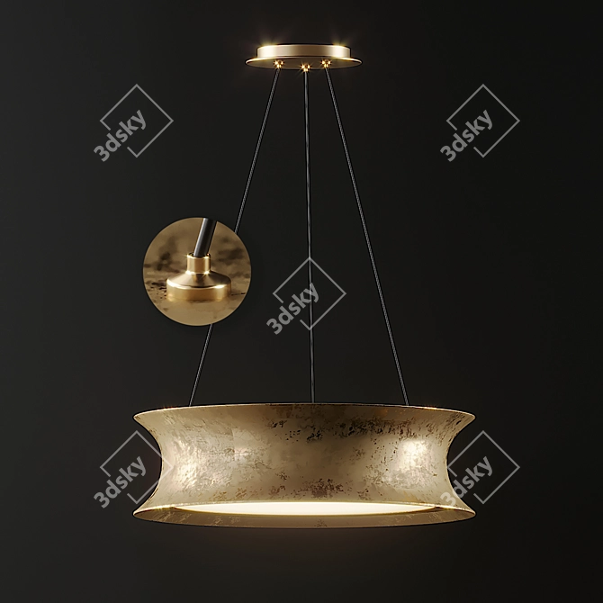 Sleek Tango LED Pendant 3D model image 2