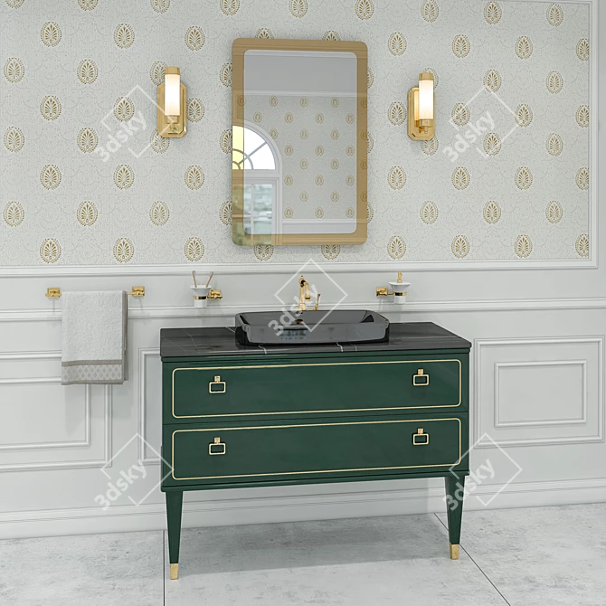 Elegant Mia Italia Torino Vanity 3D model image 3