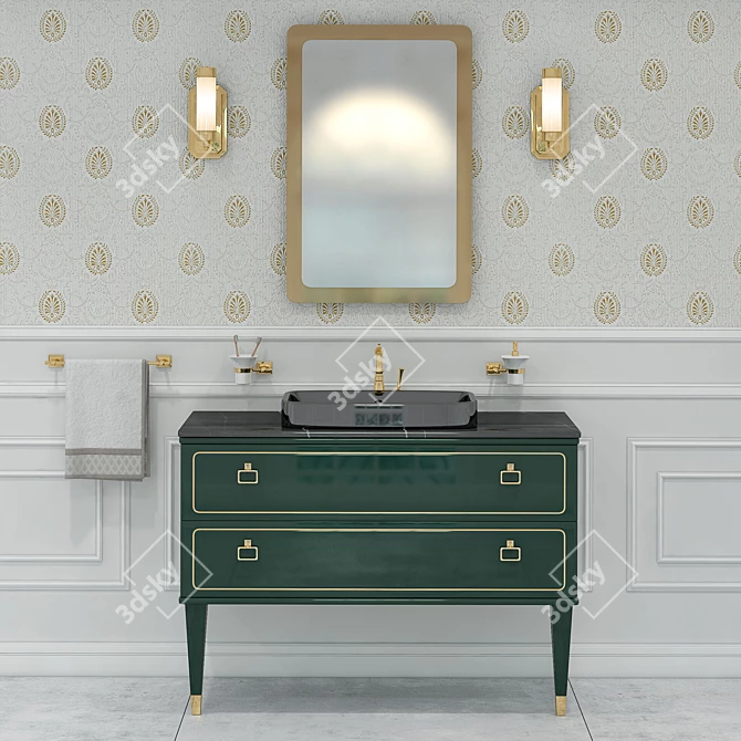 Elegant Mia Italia Torino Vanity 3D model image 4