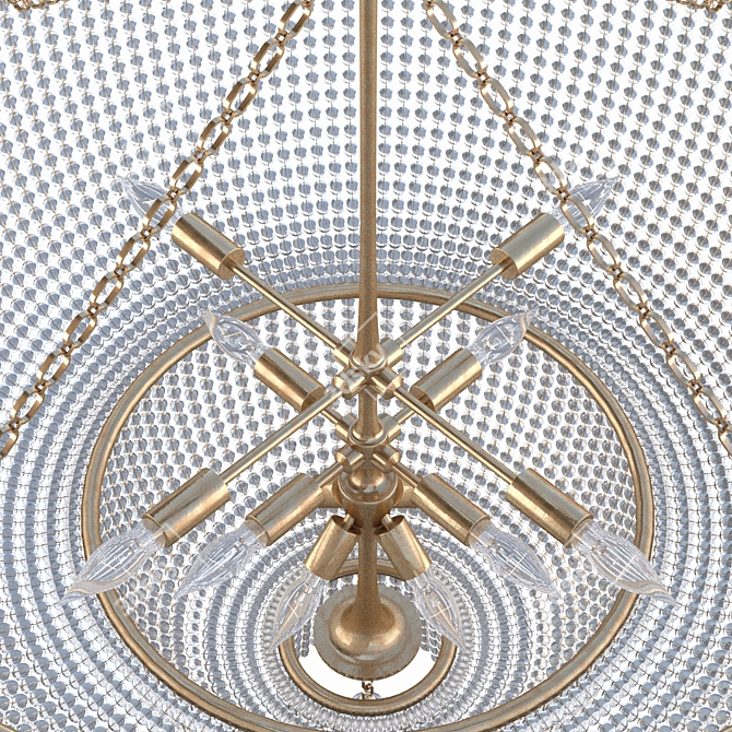 Elegant Hand-Rubbed An Chandelier 3D model image 4