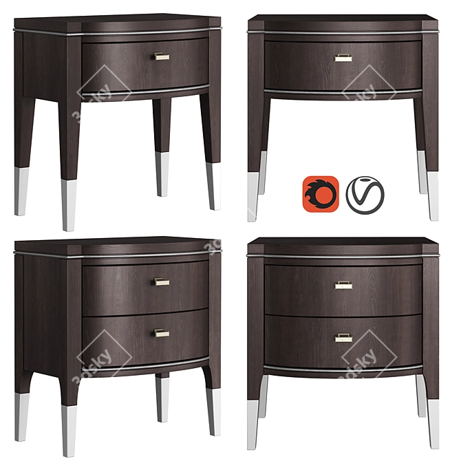 Dantone Grand Bedside Table 3D model image 1