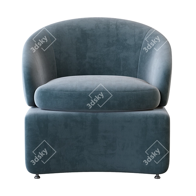 Bold Comfort: Halley Armchair 3D model image 3