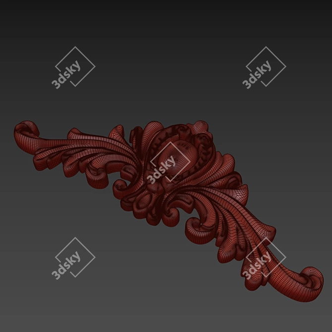 Elegant Ornament Decoration 3D model image 3