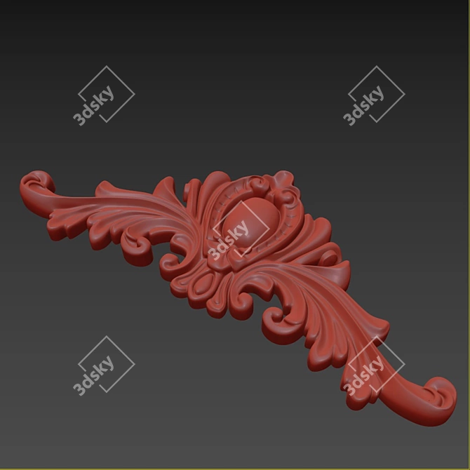 Elegant Ornament Decoration 3D model image 4