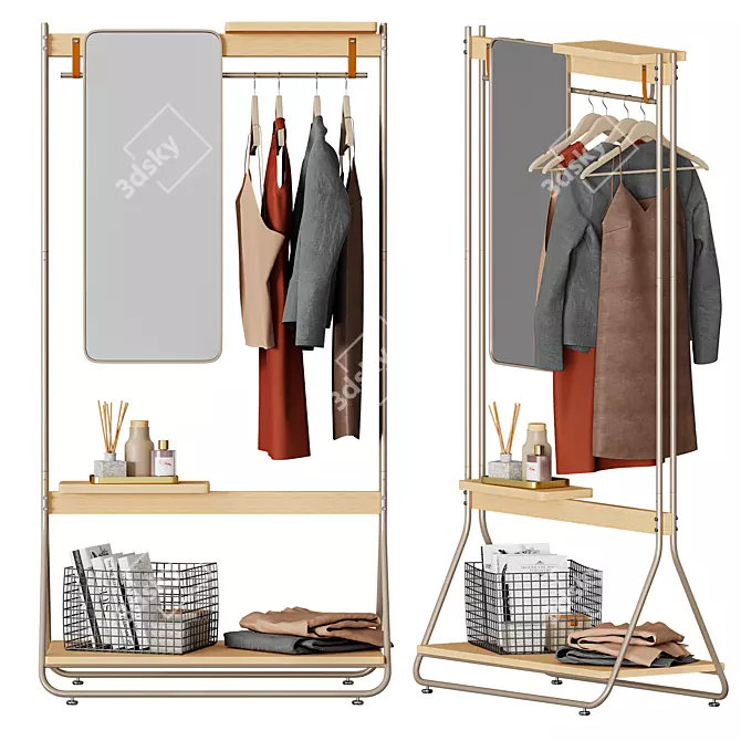 Zaozuo Coatrack: Versatile and Space-Saving 3D model image 2