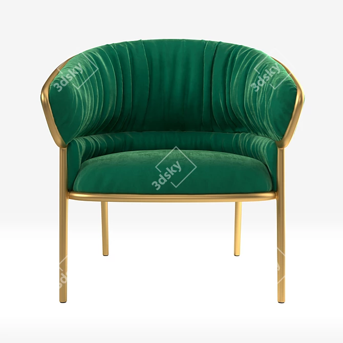 Shu Ying Green Chair: High Quality, Stylish Design 3D model image 3