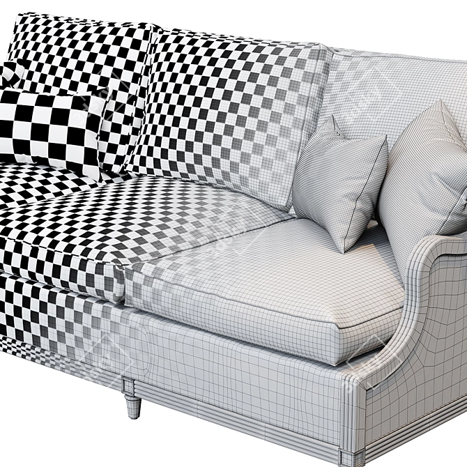 Elegant Morrissey Stuart Sofa 3D model image 3