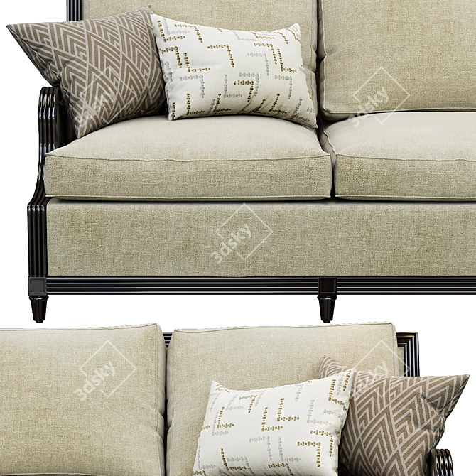 Elegant Morrissey Stuart Sofa 3D model image 5