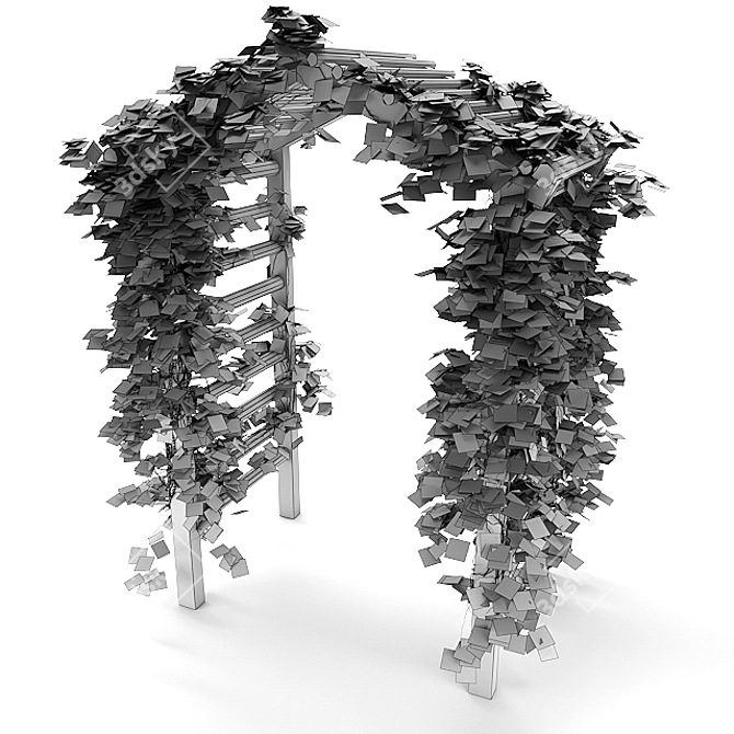 Ivy-Laced Arbor: Perfect for Outdoor Scenes! 3D model image 3