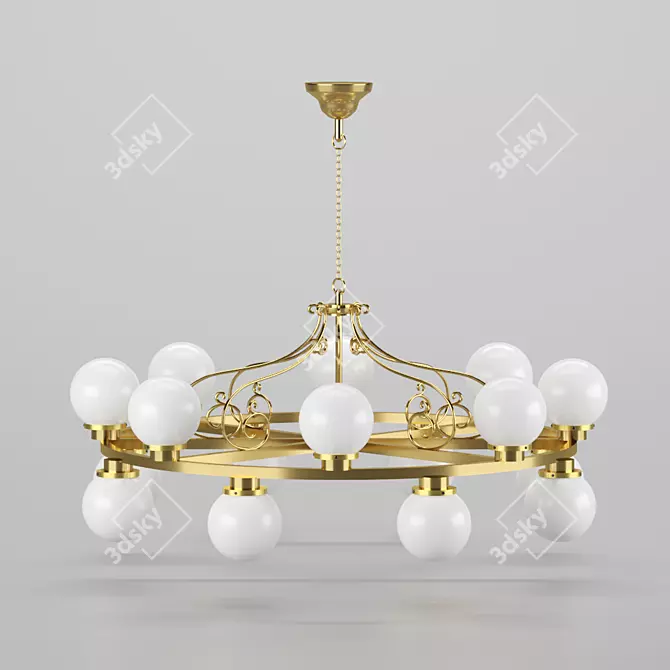 Elegant Crystal Chandeliers for Luxury Décor 3D model image 1