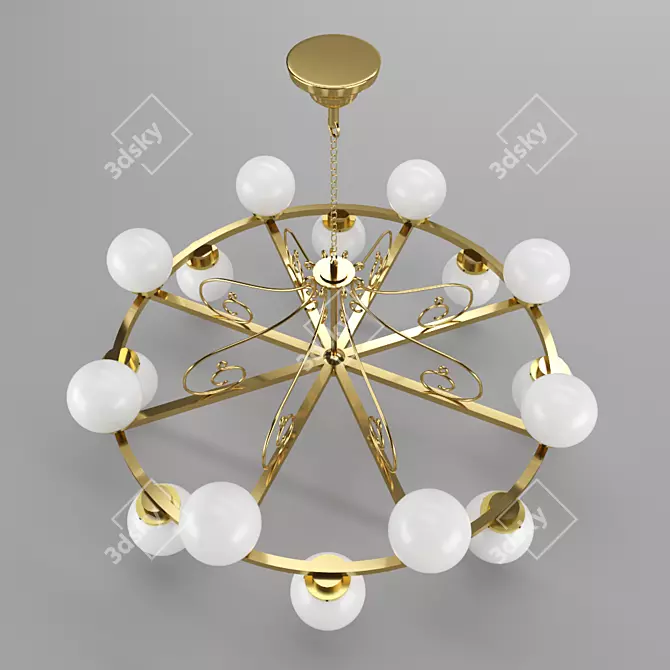 Elegant Crystal Chandeliers for Luxury Décor 3D model image 2