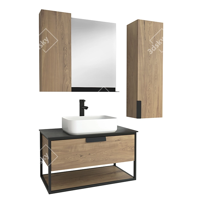 Luxury Bathroom Furniture Set "Comforty Cologne 90 3D model image 1