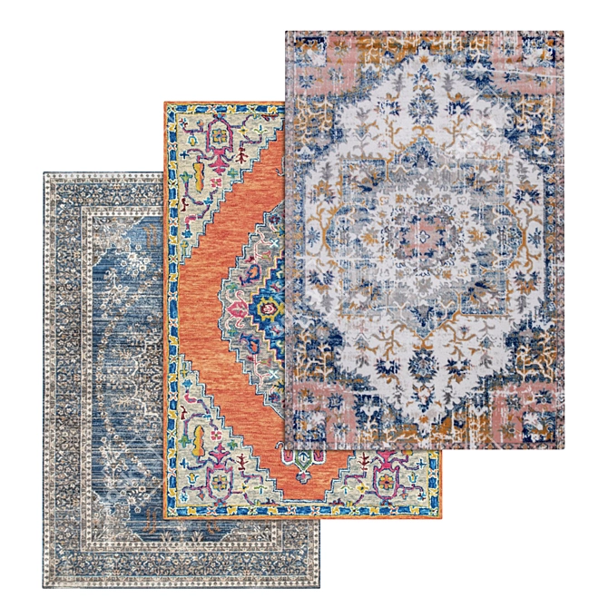 Versatile Carpet Set: 3 High-Quality Textures 3D model image 1