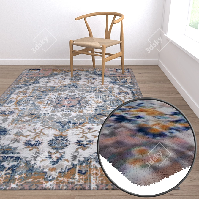 Versatile Carpet Set: 3 High-Quality Textures 3D model image 5