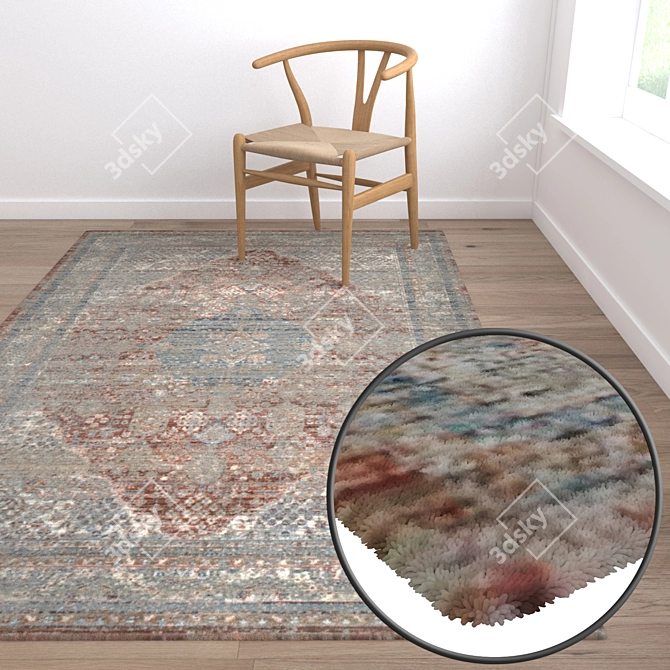 Luxury Carpet Set: High-Quality Textures for Close and Distance Shots 3D model image 5