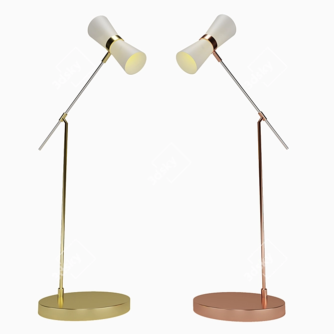 Modern 3-Light Floor Lamp 3D model image 1