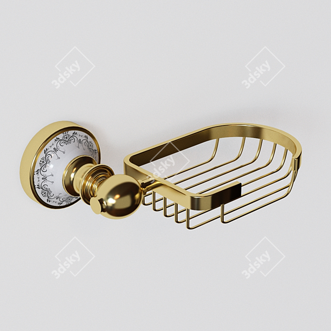 Gilded 3D Bathroom Set 3D model image 4