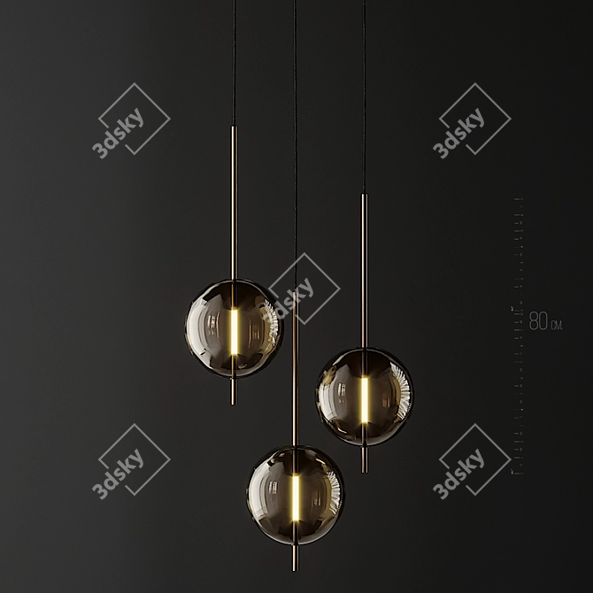 Kandinsky 30 Pendant: Timeless Elegance 3D model image 1