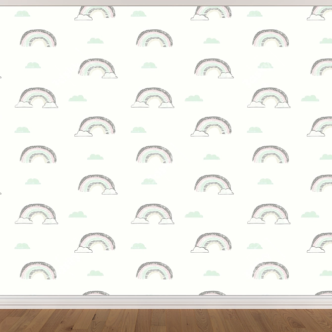 Seamless Wallpaper Set - 3 Colors 3D model image 2